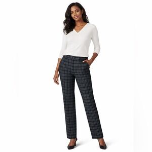 💚 NY&Co Green and Black Plaid Pant